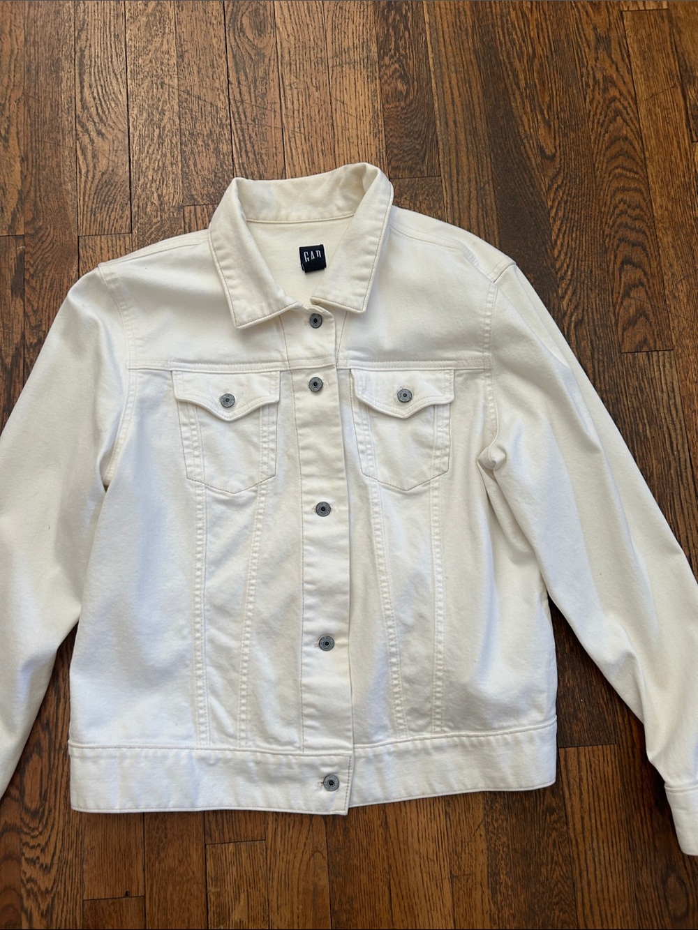 GAP Off-White Denim Trucker Jacket - Picture 2 of 4